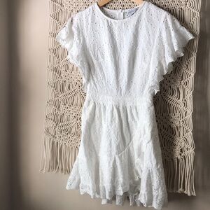 Polly size S white eyelet dress